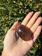 Load image into Gallery viewer, Natural Brazil Smoky Quartz Palm Stone,Meditation Palm Stones,A261