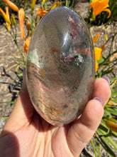 Load image into Gallery viewer, Garden Quartz Crystal Egg with Thousand Layer Mountain Scenic Inclusions, A476