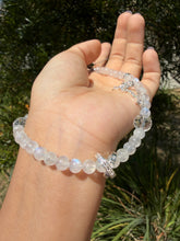 Load image into Gallery viewer, Natural Moonstone Beaded Wrist Strap, White Labradorite Crystal Phone Charm