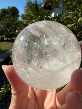 Load image into Gallery viewer, Large Clear Quartz Sphere Clear Quartz Ball Healing Crystal Ball Reiki,A281