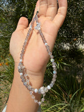 Load image into Gallery viewer, Designer Labradorite Crystal Phone Charm, Natural Pearl Beaded Wrist Strap,P2