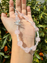 Load image into Gallery viewer, Handcrafted Design Rose Quartz Phone Charm