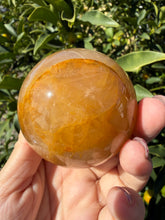 Load image into Gallery viewer, Natural Golden Healer Quartz Sphere,Yellow Crystal Ball,Golden Iron Quartz,A209