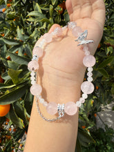 Load image into Gallery viewer, Handcrafted Design Rose Quartz Phone Charm