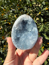 Load image into Gallery viewer, Celestite Geode Egg,Raw Celestine for Calming Energy,A285