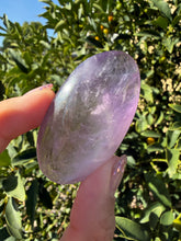 Load image into Gallery viewer, Palm Stone,Amethyst Worry Stone, Raw Stone,Palm Chakra Stone,A205