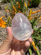 Load image into Gallery viewer, Natural Star Rose Quartz Crystal Egg Pink Healing Crystal Palm Stone,A481