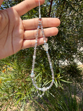 Load image into Gallery viewer, Designer Labradorite Crystal Phone Charm, Natural Pearl Beaded Wrist Strap,P2