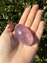 Load image into Gallery viewer, Palm Stone,Amethyst Worry Stone, Raw Stone,Palm Chakra Stone,A205