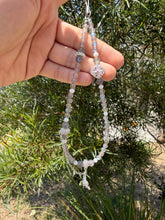 Load image into Gallery viewer, Designer Labradorite Crystal Phone Charm, Natural Pearl Beaded Wrist Strap,P5