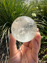 Load image into Gallery viewer, Natural Clear Quartz Crystal Sphere White Healing Stone Ball,A348