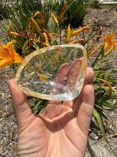 Load image into Gallery viewer, Small Golden Healer Quartz Bowl,Crystal Quartz Altar Bowl,Crystal Tray,B160