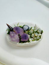 Load image into Gallery viewer, Handmade Amethyst and Shell Clay Garden Fridge Magnets - C