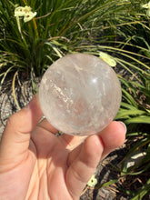 Load image into Gallery viewer, Natural Clear Quartz Crystal Sphere White Healing Stone Ball,A352
