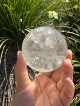 Load image into Gallery viewer, Natural Clear Quartz Crystal Sphere White Healing Stone Ball,A342