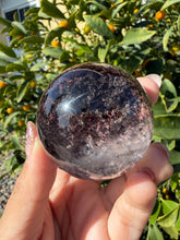 Load image into Gallery viewer, Scenic Garden Quartz Sphere | Natural Lodolite Included Crystal Orb, A319