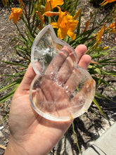 Load image into Gallery viewer, Natural Clear Quartz Gourd Flame Dish,Crystal Tray Decorative Altar Dish,B155