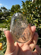 Load image into Gallery viewer, Natural Brazilian Light Smoky Quartz Palm Stone,Meditation Palm Stones,A290