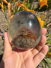 Load image into Gallery viewer, Garden Quartz Crystal Egg with Thousand Layer Mountain Scenic Inclusions, A476