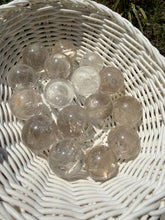 Load image into Gallery viewer, 1pc Random Pick Clear Quartz Sphere, Smoky Clear Quartz Small Crystal Ball