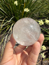 Load image into Gallery viewer, Natural Clear Quartz Crystal Sphere White Healing Stone Ball,A354