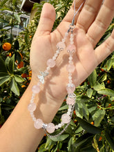 Load image into Gallery viewer, Handcrafted Design Rose Quartz Phone Charm