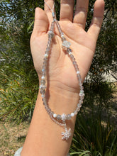 Load image into Gallery viewer, Designer Labradorite Crystal Phone Charm, Natural Pearl Beaded Wrist Strap,P5