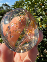 Load image into Gallery viewer, Golden Healer Quartz Palm Stone,Natural Hematoid Quartz Crystal,A294