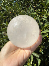 Load image into Gallery viewer, 2.59lb Clear Quartz Crystal Sphere with Green Chlorite Inclusions,A146