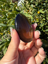 Load image into Gallery viewer, Natural Brazil Smoky Quartz Palm Stone,Meditation Palm Stones,A260