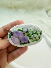 Load image into Gallery viewer, Handmade Amethyst and Shell Clay Garden Fridge Magnets - C