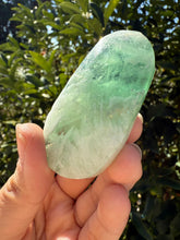 Load image into Gallery viewer, Natural Feather Fluorite Palm Stone,Snowflake Quartz Fluorite Palm Stone,A179