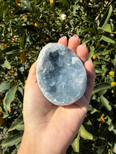 Load image into Gallery viewer, Celestite Geode Egg,Raw Celestine for Calming Energy,A285