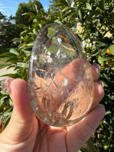 Load image into Gallery viewer, Natural Brazilian Light Smoky Quartz Palm Stone,Meditation Palm Stones,A290