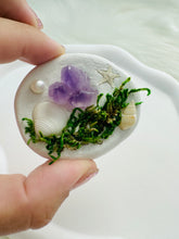 Load image into Gallery viewer, Handmade Amethyst and Shell Clay Garden Fridge Magnets-A
