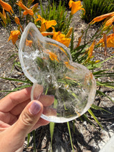 Load image into Gallery viewer, Natural Clear Quartz Gourd Flame Dish,Crystal Tray Decorative Altar Dish,B155