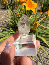 Load image into Gallery viewer, Natural Namibia Skeletal Enhydro Quartz Mineral Specimen w/ Moving Bubble,A478