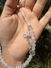 Load image into Gallery viewer, Natural Moonstone Beaded Wrist Strap, White Labradorite Crystal Phone Charm
