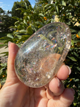 Load image into Gallery viewer, Natural Brazilian Light Smoky Quartz Palm Stone,Meditation Palm Stones,A290