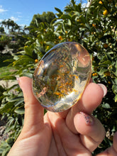 Load image into Gallery viewer, Golden Healer Quartz Palm Stone,Natural Hematoid Quartz Crystal,A294