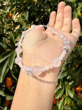Load image into Gallery viewer, Handcrafted Design Rose Quartz Phone Charm