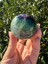 Load image into Gallery viewer, Natural Feather Fluorite Sphere,Snowflake Quartz Crystal Fluorite Ball,A218