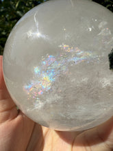 Load image into Gallery viewer, 2.59lb Clear Quartz Crystal Sphere with Green Chlorite Inclusions,A146