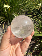 Load image into Gallery viewer, Natural Clear Quartz Crystal Sphere White Healing Stone Ball,A352