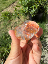 Load image into Gallery viewer, Hematite Quartz Crystal | Orange Flower Inclusions Rainbow Flash A332