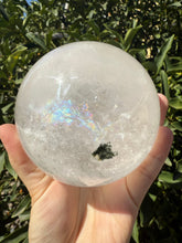 Load image into Gallery viewer, 2.59lb Clear Quartz Crystal Sphere with Green Chlorite Inclusions,A146