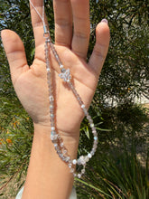 Load image into Gallery viewer, Designer Labradorite Crystal Phone Charm, Natural Pearl Beaded Wrist Strap,P2