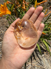 Load image into Gallery viewer, Natural Golden Healer Quartz Palm Stone,Natural Hematoid Quartz Crystal,A483