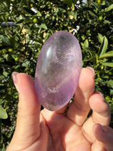 Load image into Gallery viewer, Palm Stone,Amethyst Worry Stone, Raw Stone,Palm Chakra Stone,A205