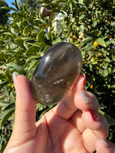 Load image into Gallery viewer, Natural Brazil Smoky Quartz Palm Stone,Meditation Palm Stones,A261
